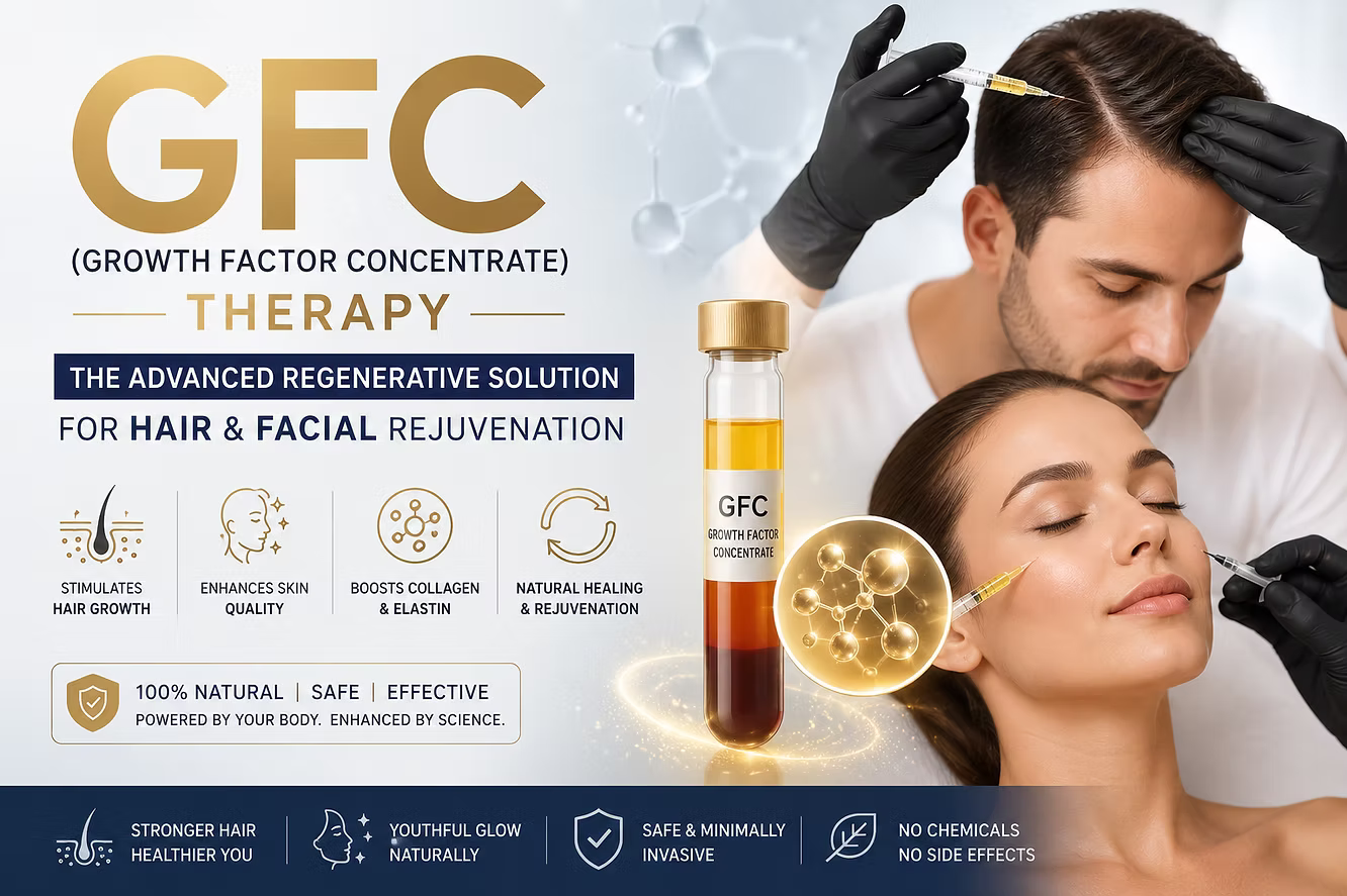 GFC (Growth Factor Concentrate) Therapy: The Advanced Regenerative Solution for Hair & Facial Rejuvenation